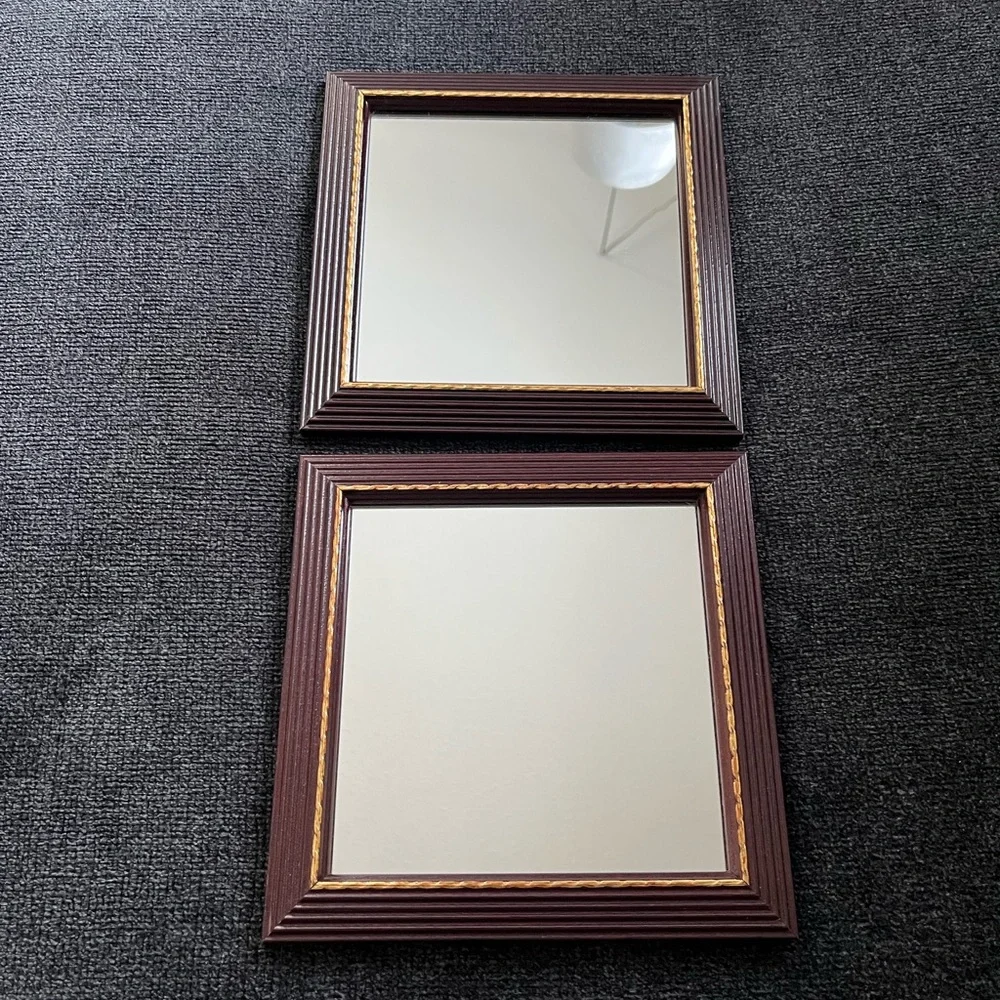 Vintage Home Interiors Framed Decorative Mirrors Set of 2